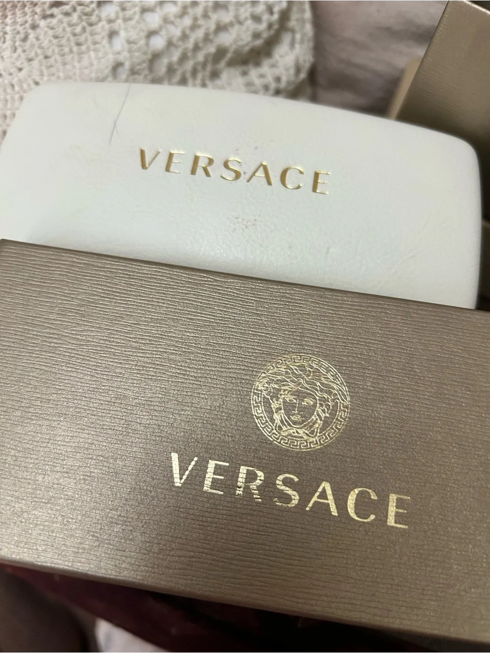 Versace Black Frame Sunglasses with Gradient Lenses